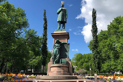 Statue in park, Helsinki